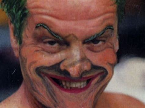 Jack Nicholson Before And After Applying His Joker Makeup For Batman ...