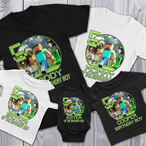 Personalized Minecraft Birthday T-Shirt | Buy Online | Cuztom Threadz