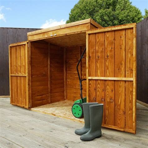 5ft x 3ft WOODEN GARDEN STORAGE SHED PRESSURE TREATED TOOL MOWER WOOD ...