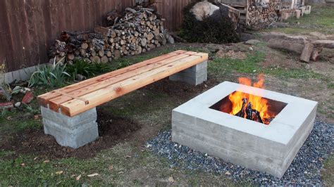 How to make outdoor concrete and wood bench - YouTube