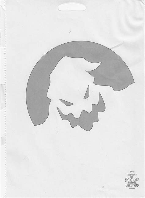 Nightmare Before Christmas: Oogie Boogie (Pumpkin Stencil - Pumpkin Pattern - Pumpkin Template ...