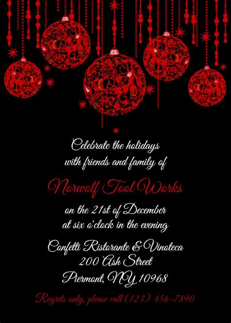 Work Christmas Party Invitation Template - Get Free Templates