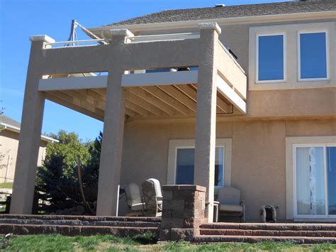 Stucco Deck with Stucco Rails | Custom Deck & Patio Builder | Colorado Springs