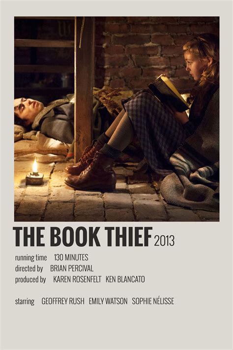 Alternative Minimalist Movie/Show Polaroid Poster - The Book Thief | The book thief, Movie card ...