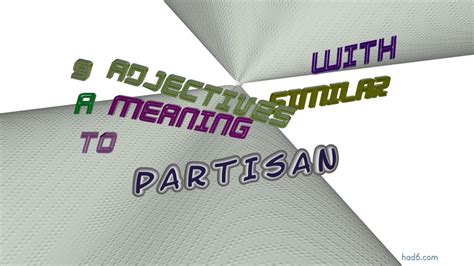 partisan - 12 adjectives which mean partisan (sentence examples) - YouTube