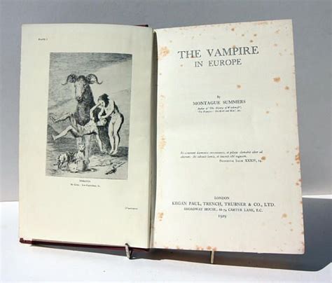 The Vampire In Europe 1929 Vintage supernatural old book textbook history rare old book ...