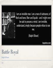 Battle Royal 1 .pdf - Battle Royal Ralph Ellison Date Biography 1913 ...