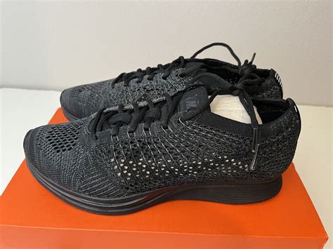 Size 7 - Nike Flyknit Racer Triple Black 2016 | eBay