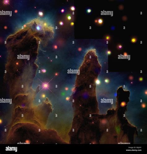 The Eagle Nebula Pillars of Creation Stock Photo - Alamy