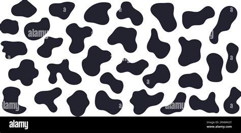 Amoeba blob, organic abstract shape. Set of Liquid amorphous shapes, fluid blotch black and ...