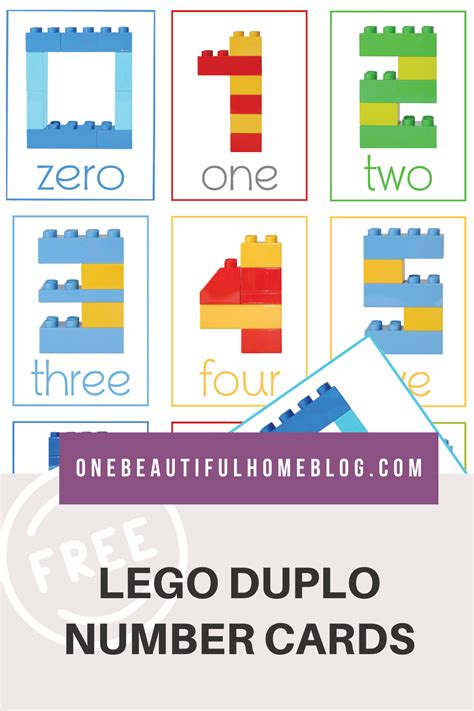 Lego Duplo Number Cards - One Beautiful Home