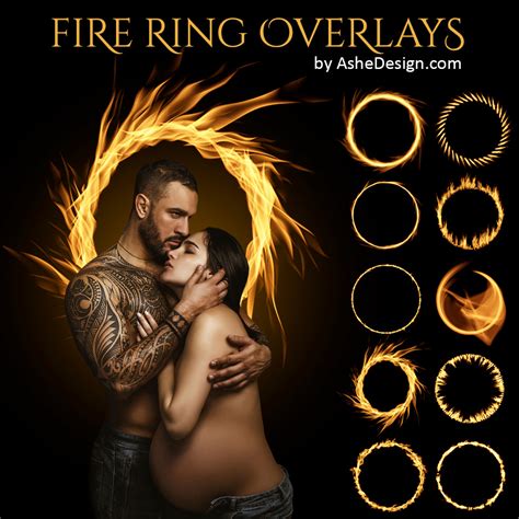 Fire Ring Photoshop Overlays • PNG Photography Overlays – AsheDesign