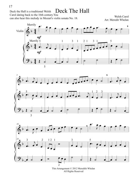 Christmas Duets For Violin & Piano: 11 Traditional Carols By - Digital Sheet Music For Score And ...