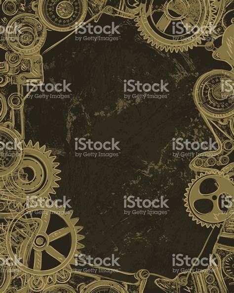 Steampunk gear background royalty-free stock vector art Steampunk Background, Steampunk Gears ...