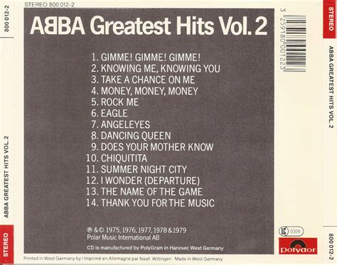 The First Pressing CD Collection: ABBA - Greatest Hits Vol. 2