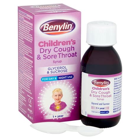 Benylin Childrens Cough Syrup Blackcurrant 125ml from Ocado