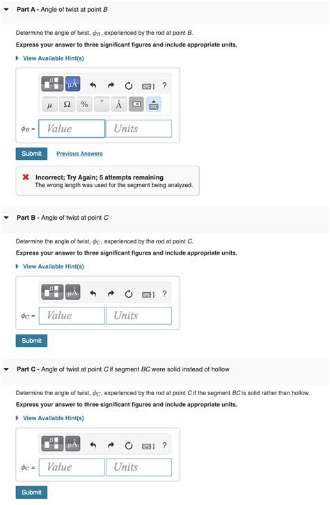 Solved Determine the angle of twist, ϕB, experienced by the | Chegg.com