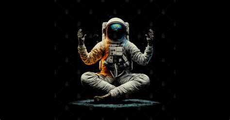 Astronaut Yoga Meditation Levitating - Meditation Yoga - Sticker | TeePublic