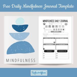 Daily Mindfulness Journal Template - FREE - Reflect Affirm