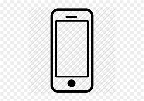 Iphone Black And White - Cell Phone Icon Png - Free Transparent PNG Clipart Images Download