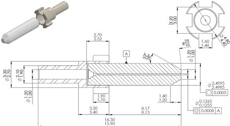 APC Single Mode Ferrule with Flange - MT2053 - Microlap