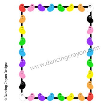 Jelly Beans Clip Art and Border / Frame by Dancing Crayon Designs