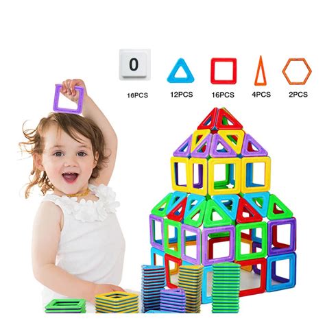 High grade Kids Educational Toys 50PCS Magnetic Toy Creative Bricks Toys For Children 3D DIY ...