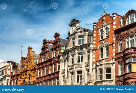 Old Buildings in Central London, UK Stock Image - Image of houses, road ...