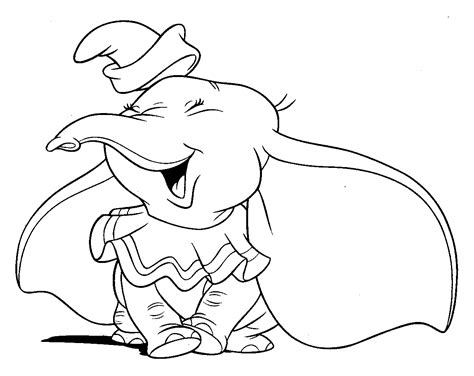 Free Coloring Pages: Free Walt Disney Animal Dumbo Elephant Coloring Pages