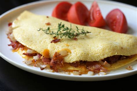 Omelette Recipe Cheese And Bacon | Deporecipe.co