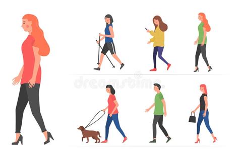 Walking Exercise Cartoon Characters Stock Illustrations – 385 Walking Exercise Cartoon ...