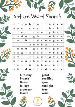 printable nature word search cool2bkids - download word search on ...