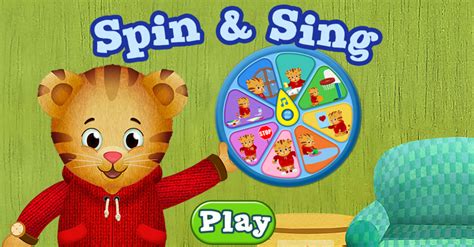 🕹️ Play Daniel Tiger's Neighborhood Spin and Sing Game: Free Online ...