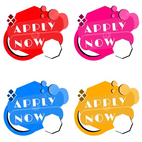 Apply For Job PNG Image, Colorful Label Design For Apply Job, Apply Now Design, Colorful Label ...