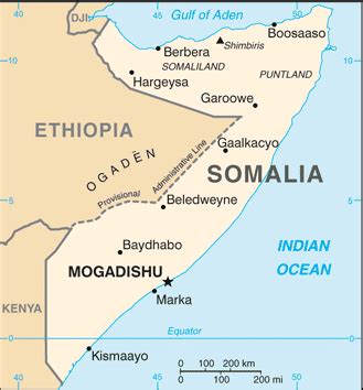 Somalia Country Flag Map Capital City Population Location Bordering ...