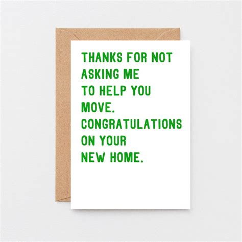 Funny New House Card Funny New Home Card Congratulations | Etsy