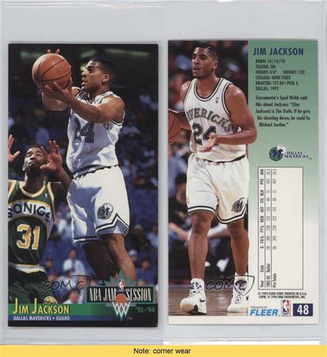 1993-94 NBA Jam Session #48 Jim Jackson Dallas Mavericks Basketball Card | eBay