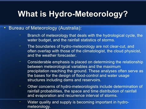 Hydro-Meteorology and Sustainable Development in the Caribbean