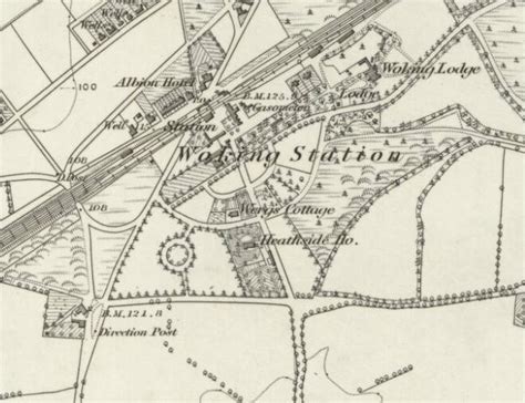 Woking Station map 1940s.