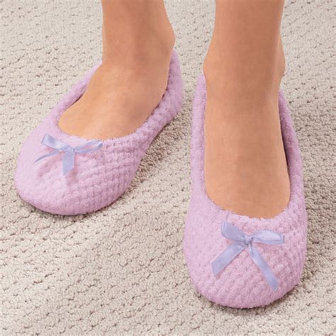 Chenille Ballet Slippers - House Slippers - Ballet Slippers - Easy Comforts