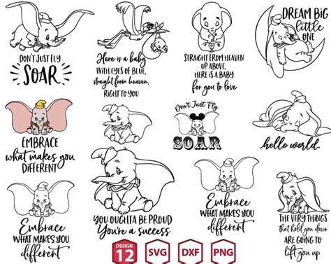 Dumbo Quotes SVG, Dumbo svg, Dumbo Quotes, Dumbo cut file, Dumbo Quotes cricut, Dumbo Quotes ...