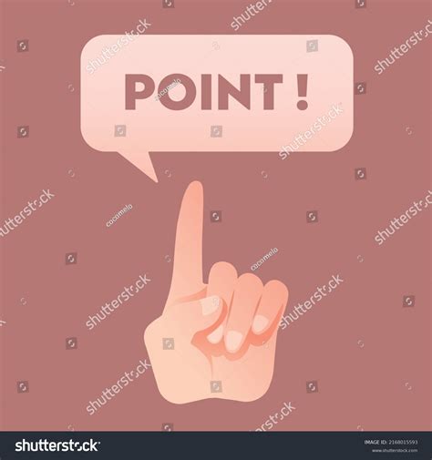 Hand Gesture Pointing Hand Vector Illustration Stock Vector (Royalty ...