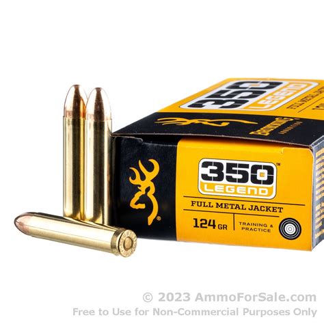 20 Rounds of Discount 124gr FMJ .350 Legend Ammo For Sale by Browning