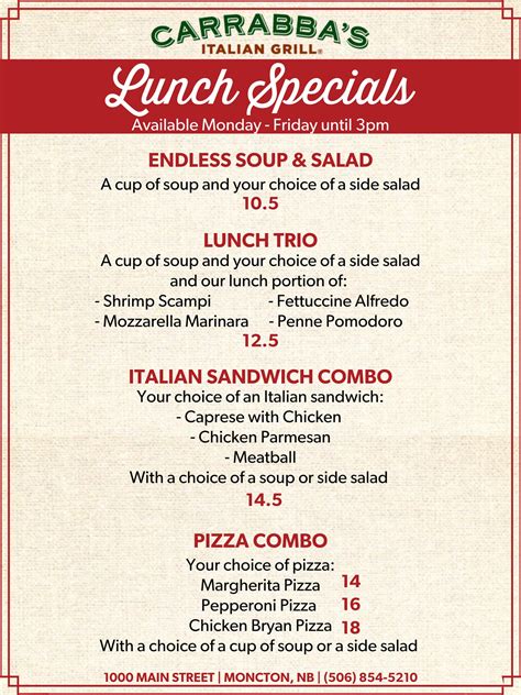 Carrabba's Lunch Specials are back!... - Corey Craig Group