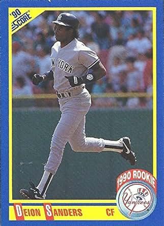 DEION SANDERS ROOKIE CARD - 1990 SCORE BASEBALL CARD #586 (NEW YORK YANKEES) FREE SHIPPING at ...