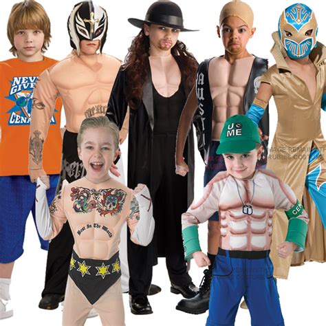 Childs WWE Muscle Chest Deluxe Wrestling Fancy Dress Kids Wrestler WWF ...