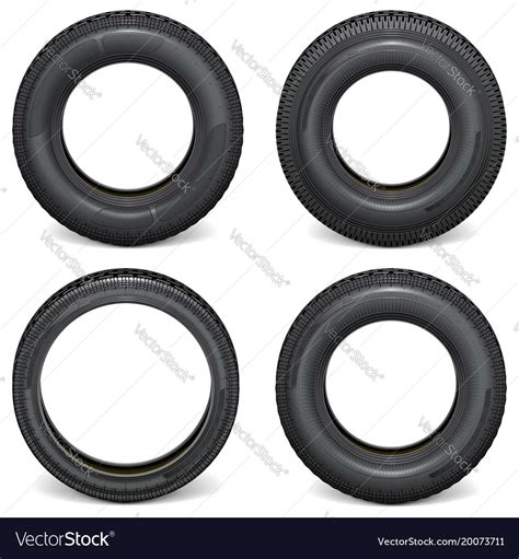 Car tires side view Royalty Free Vector Image - VectorStock