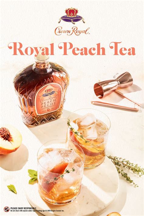 Crown Royal Peach Tea in 2020 | Peach drinks, Peach tea, Peach tea recipe