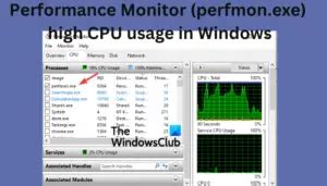 Performance Monitor (perfmon.exe) high CPU usage in Windows