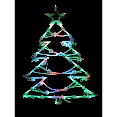 Northlight 18 in. LED Double Sided Christmas Tree Window Light Display ...